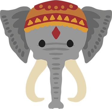 Vinyl teppich tiere elefantenkopf figur - TenStickers