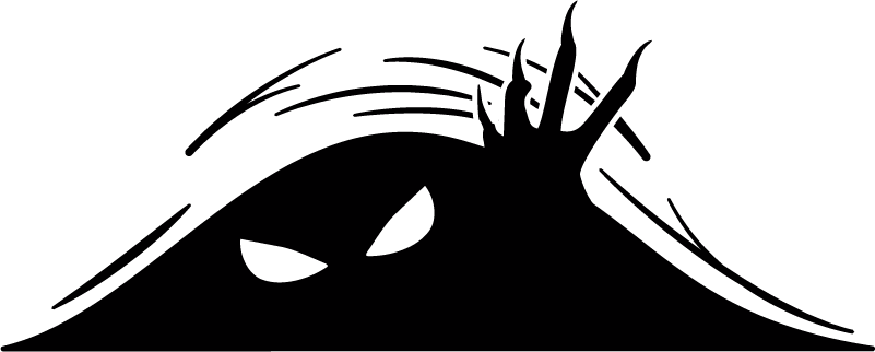 Vinyl teppich halloween mit hervorlugendem monster - TenStickers