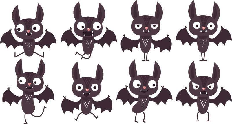 Vinyl teppich halloween fröhliche fledermäuse - TenStickers