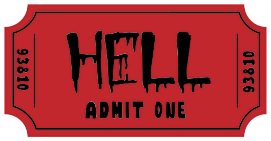 Vinyl teppich halloween eintritt in die hölle - TenStickers