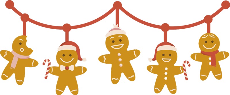 Vinyl teppich weihnachten plätzchenbordüre - TenStickers