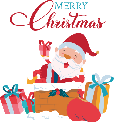 Vinyl teppich weihnachten frohe weihnachten mit santa - TenStickers