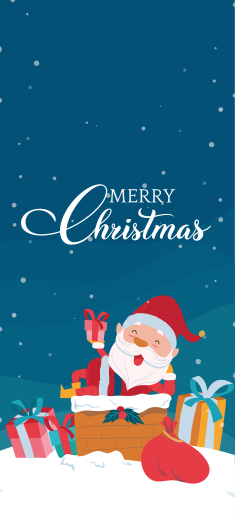 Vinyl teppich weihnachten fröhliche weihnachten mit santa - TenStickers