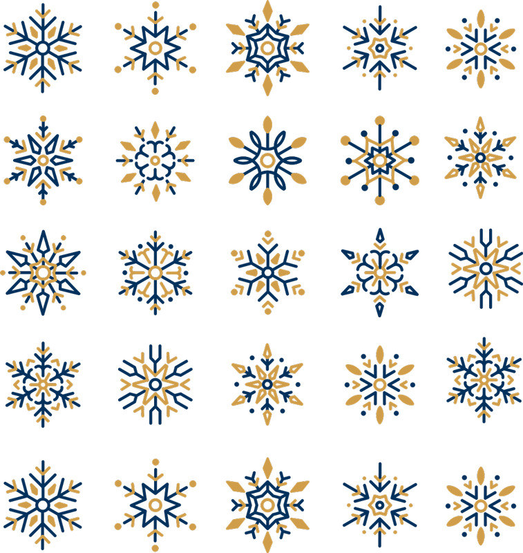 Vinyl teppich weihnachten 25 einzigartige schneeflocken - TenStickers