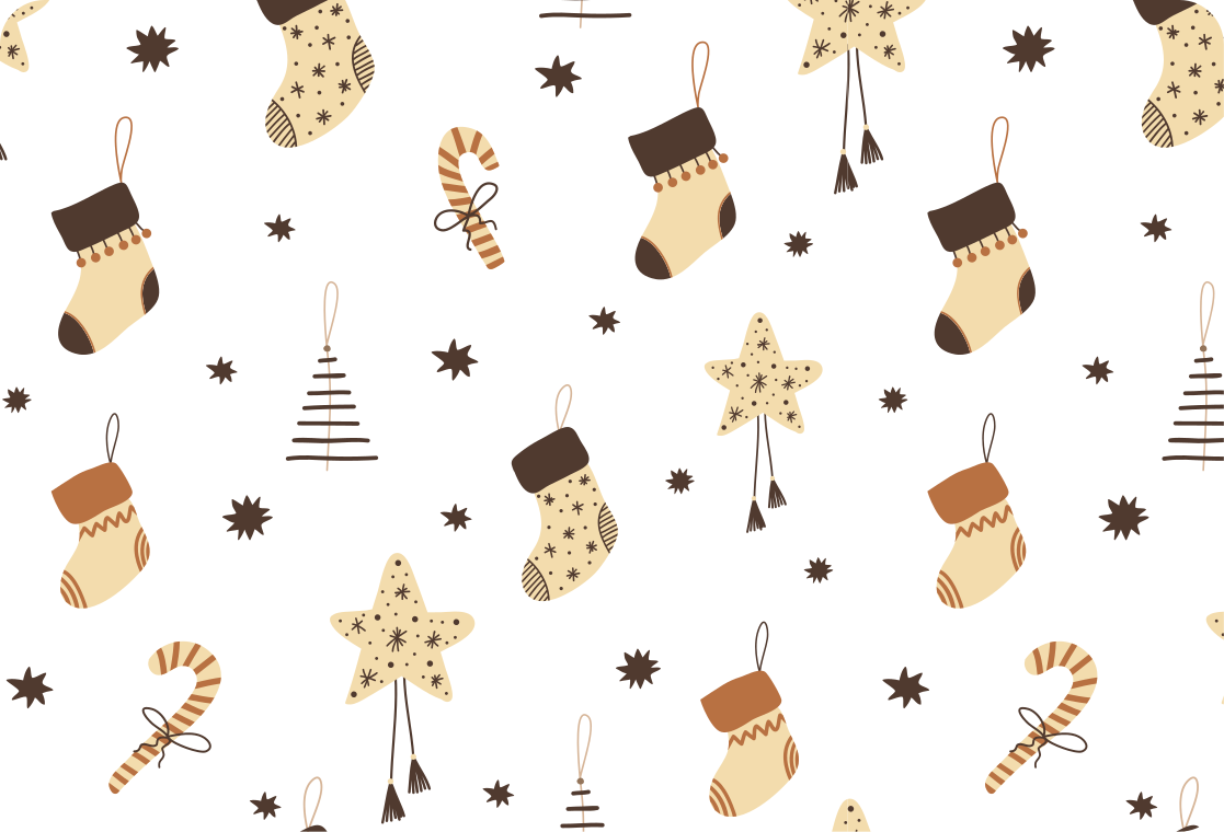 Vinyl teppich weihnachten glitzerndes geschenk-muster - TenStickers