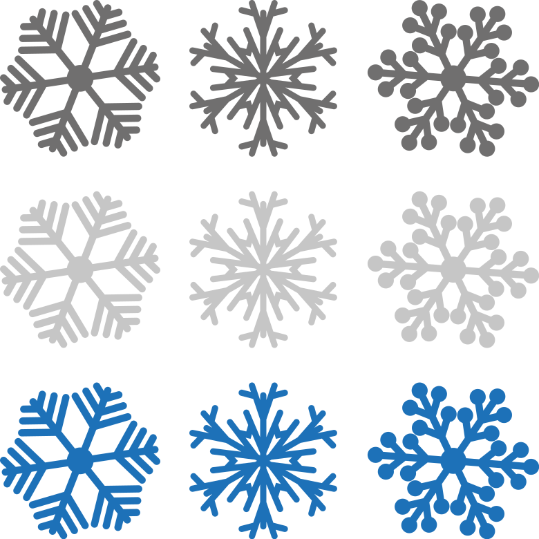 Vinyl teppich weihnachten graue und blaue schneeflocken - TenStickers