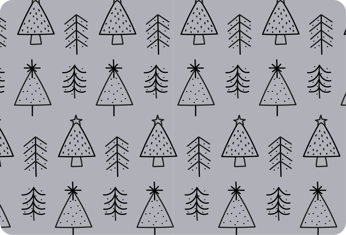 Vinyl teppich weihnachten mit gemusterten tannenbäumen - TenStickers