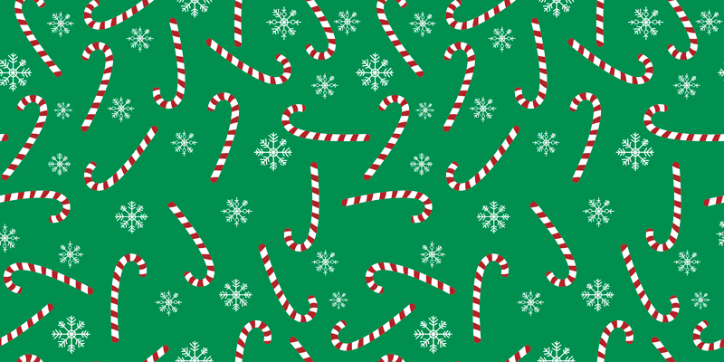 Vinyl teppich weihnachten mit zuckerstangenmuster - TenStickers