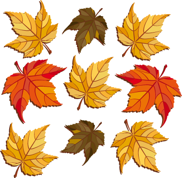 Vinyl teppich blumen herbstblätter - TenStickers