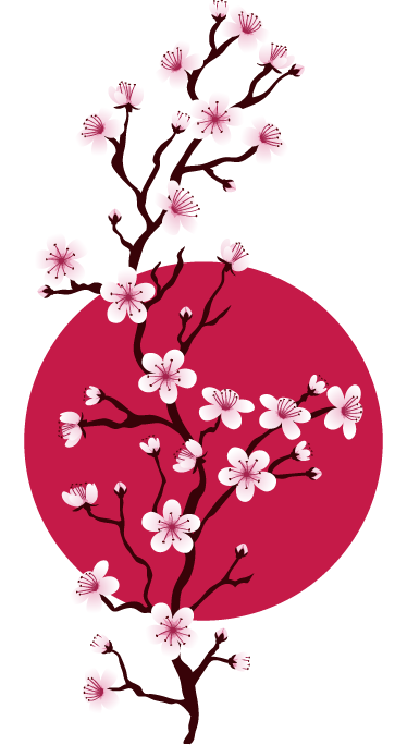 Vinyl teppich blumen zweige des japanischen kirschbaums - TenStickers