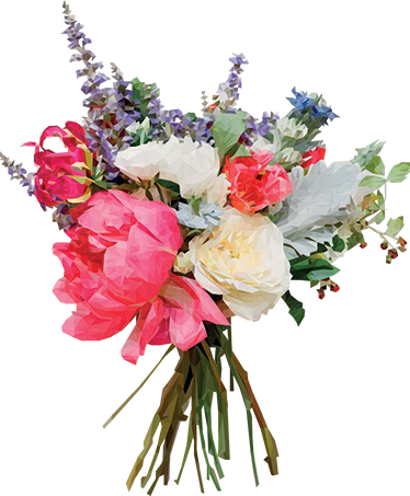 Vinyl teppich blumen geometrischer strauß - TenStickers