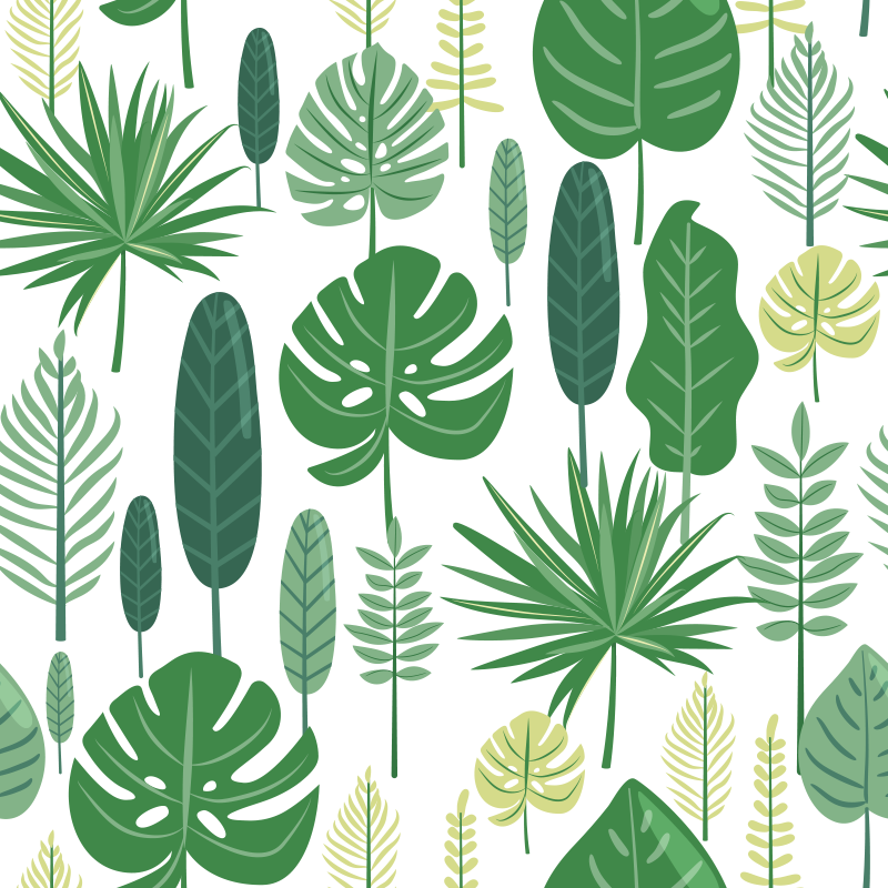 Vinyl teppich blumen monstera design - TenStickers