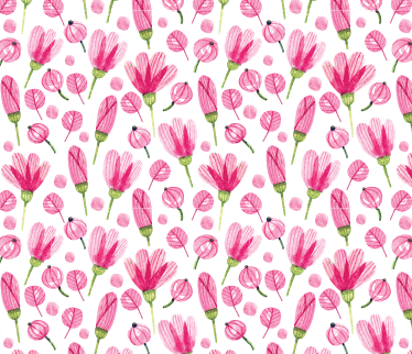 Vinyl teppich blumen in rosa aquarellblüten - TenStickers