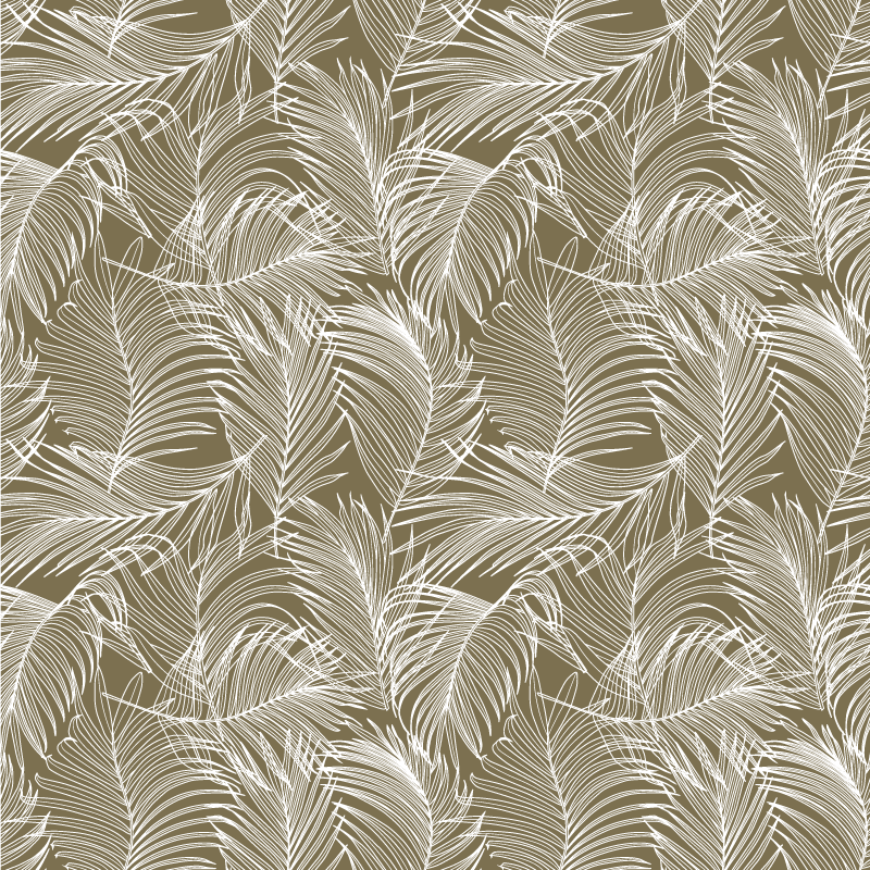 Vinyl teppich blumen elegante braune blätter - TenStickers