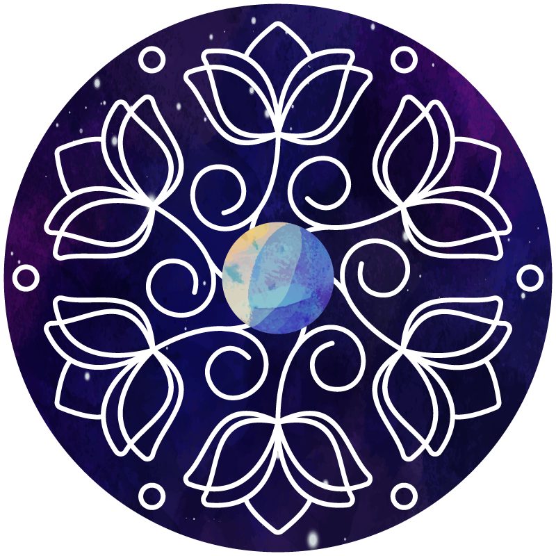 Vinyl teppich blumen im lotusmuster design - TenStickers