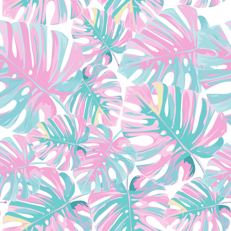 Vinyl teppich blumen köstliche monstera - TenStickers