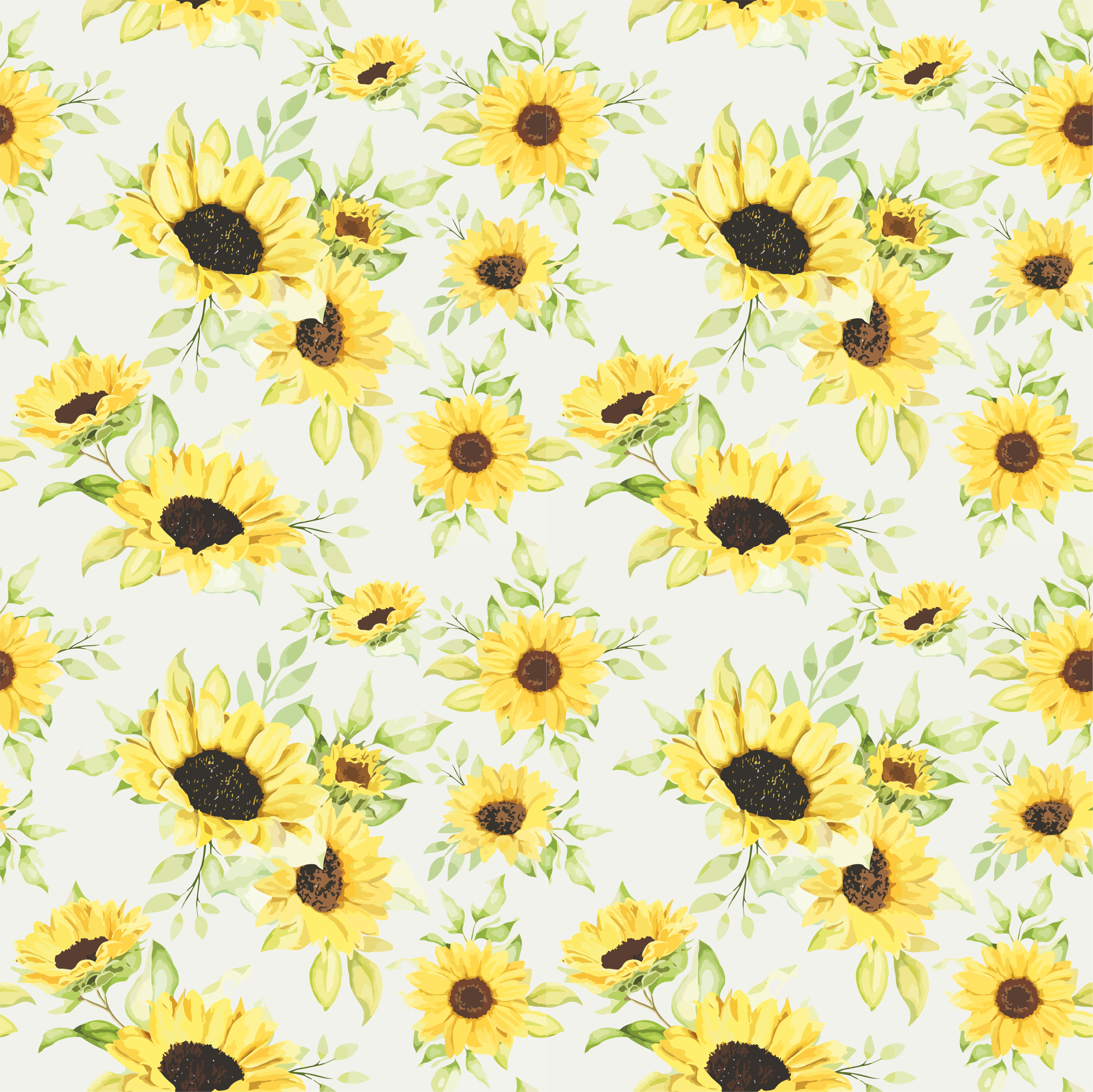 Vinyl teppich blumen aquarell sonnenblumen - TenStickers