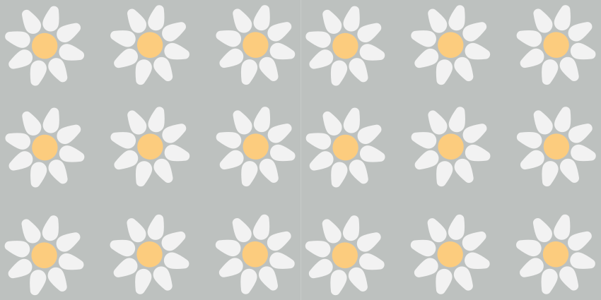 Vinyl teppich blumen im gänseblümchenmuster - TenStickers