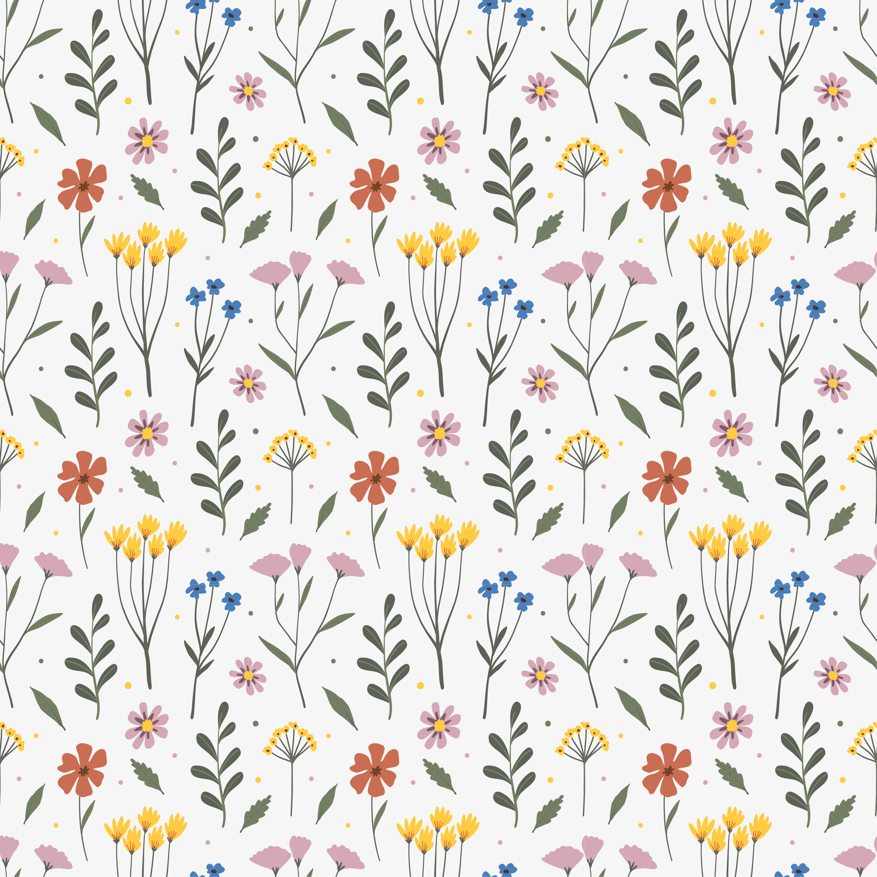 Vinyl teppich blumen im bunten gartenmuster - TenStickers