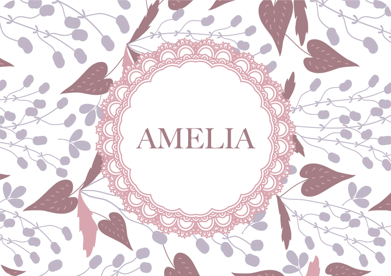 Vinyl teppich blumen mit pastellfarbenem vintage-muster - TenStickers