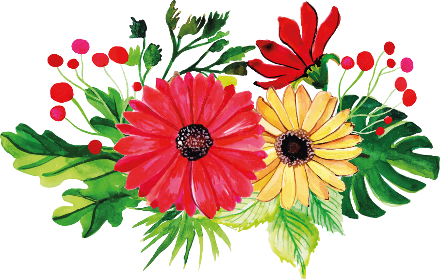 Vinyl teppich blumen im eleganten horizontaldesign - TenStickers