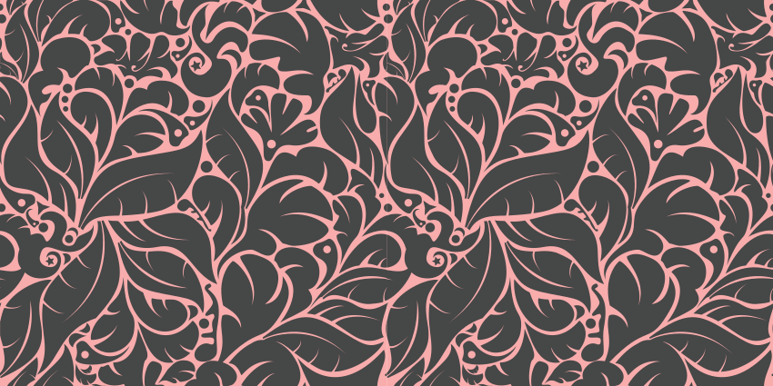 Vinyl teppich blumen im floralen vintage-muster - TenStickers