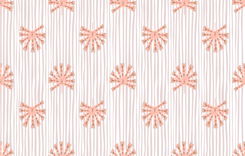 Vinyl teppich blumen geometrisches pastellrosa muster - TenStickers