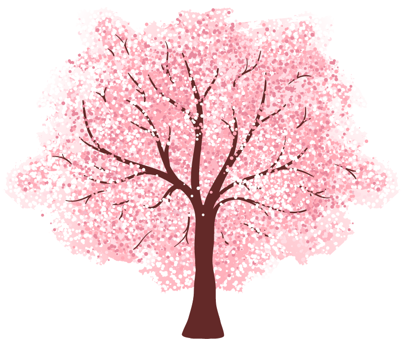 Vinyl teppich blumen kirschblütenbaum - TenStickers