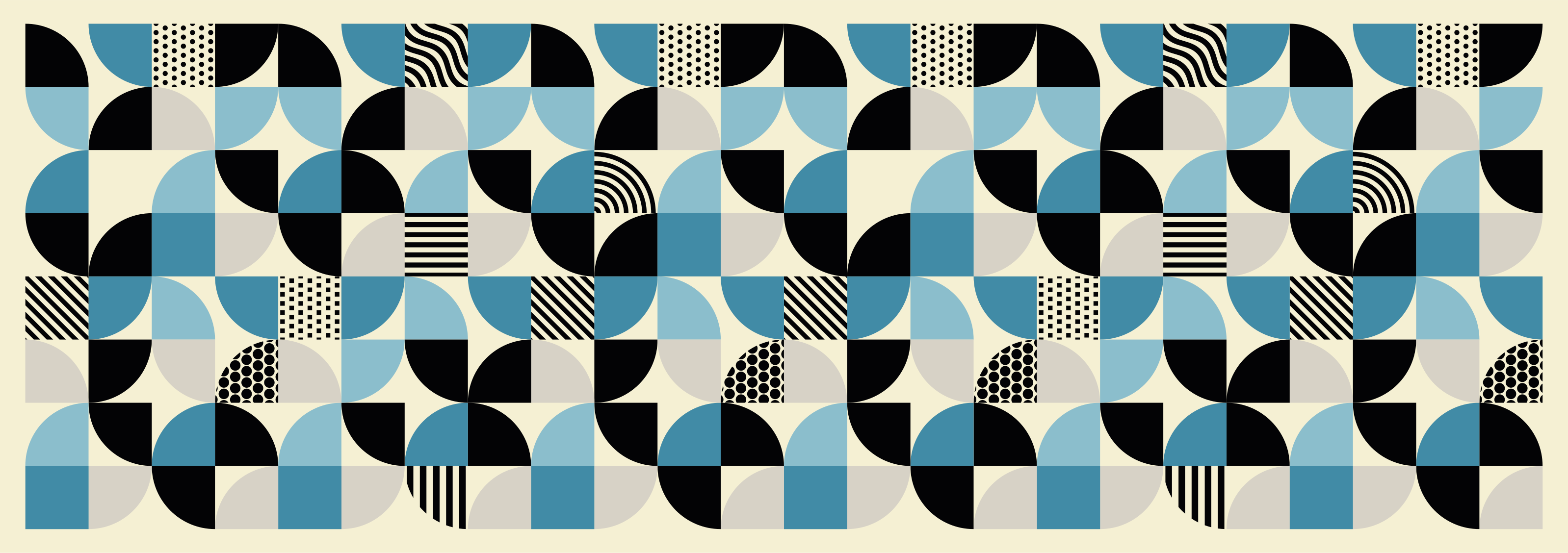 Vinyl teppich esszimmer retro blaues bauhausmuster - TenStickers