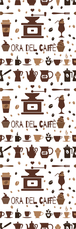 Vinyl teppich küche kaffeegenusszeit - TenStickers