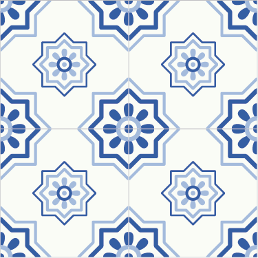 Vinyl teppich badezimmer blauer fliesenaufkleber - TenStickers