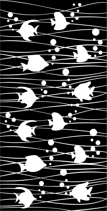 Vinyl teppich badezimmer fische und blasen - TenStickers