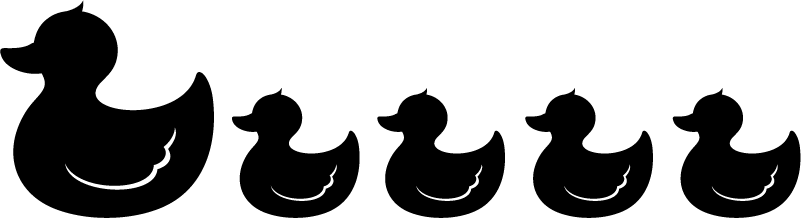 Vinyl teppich badezimmer gummienten design - TenStickers