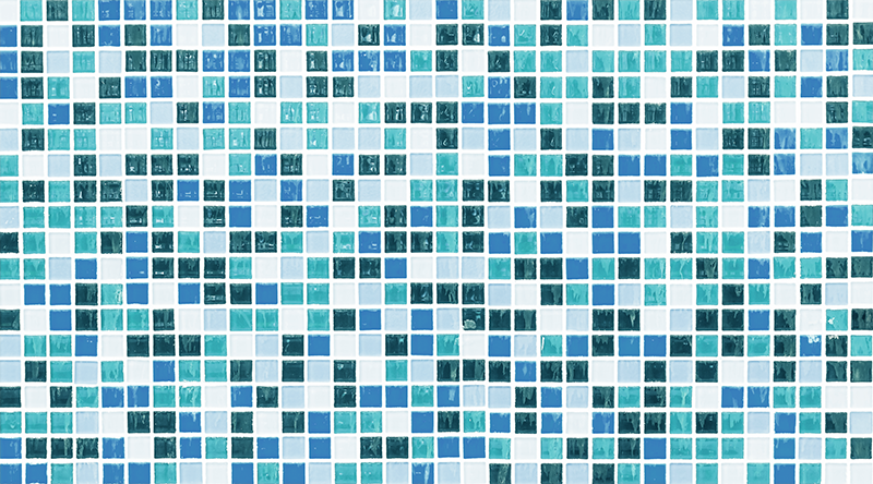 Vinyl teppich badezimmer blaue mosaikfliesen - TenStickers