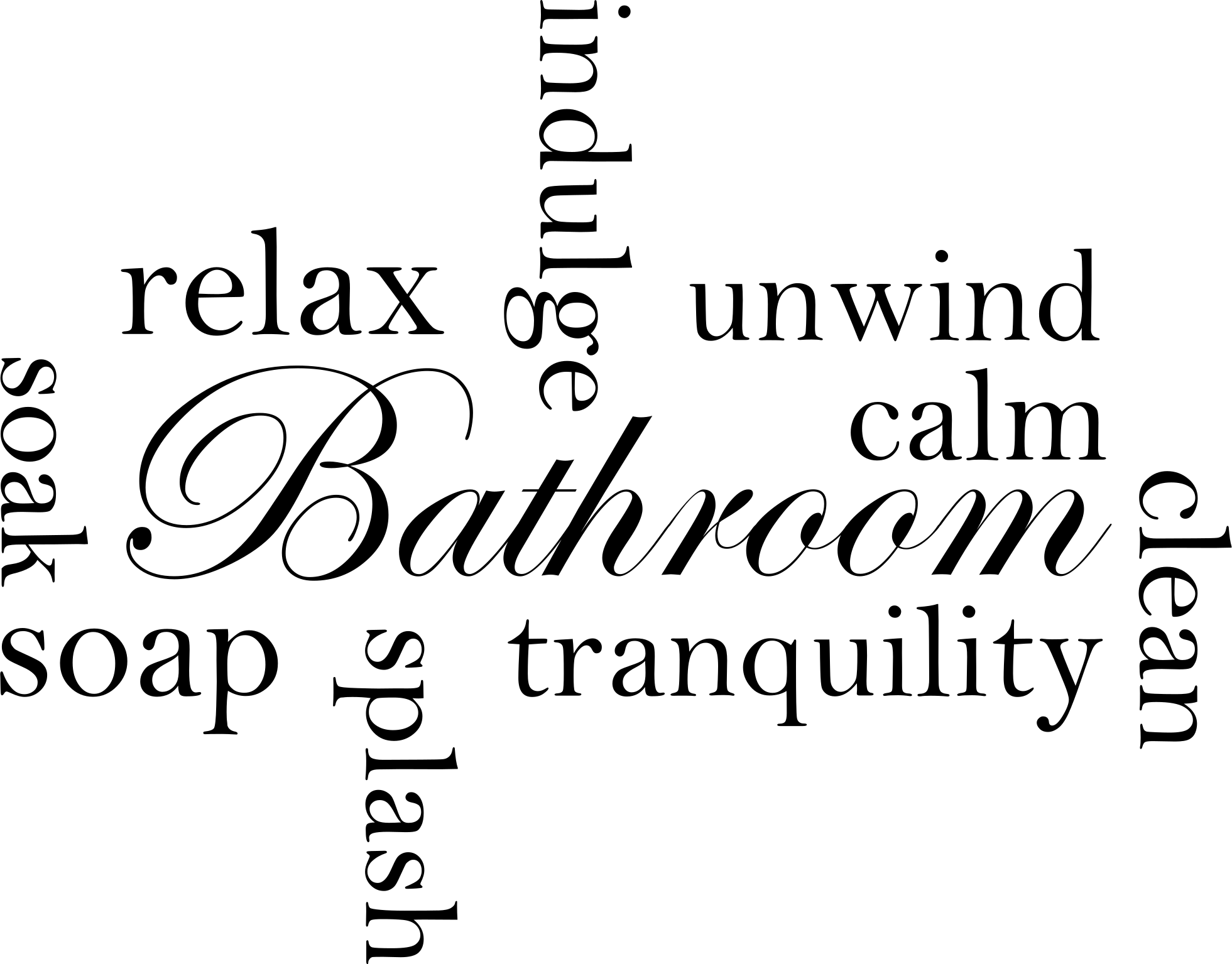 Vinyl teppich badezimmer entspannende worte - TenStickers