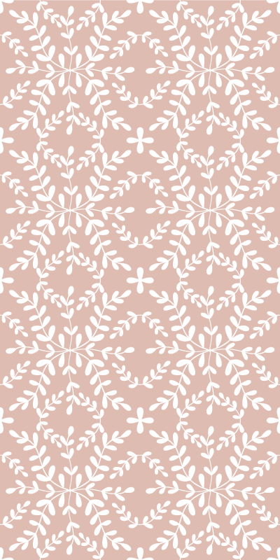Vinyl teppich blumen mit vintage ornamentalen blättern - TenStickers