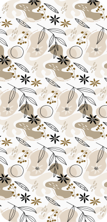 Vinyl teppich blumen stilvolles muster in rosa und beige - TenStickers