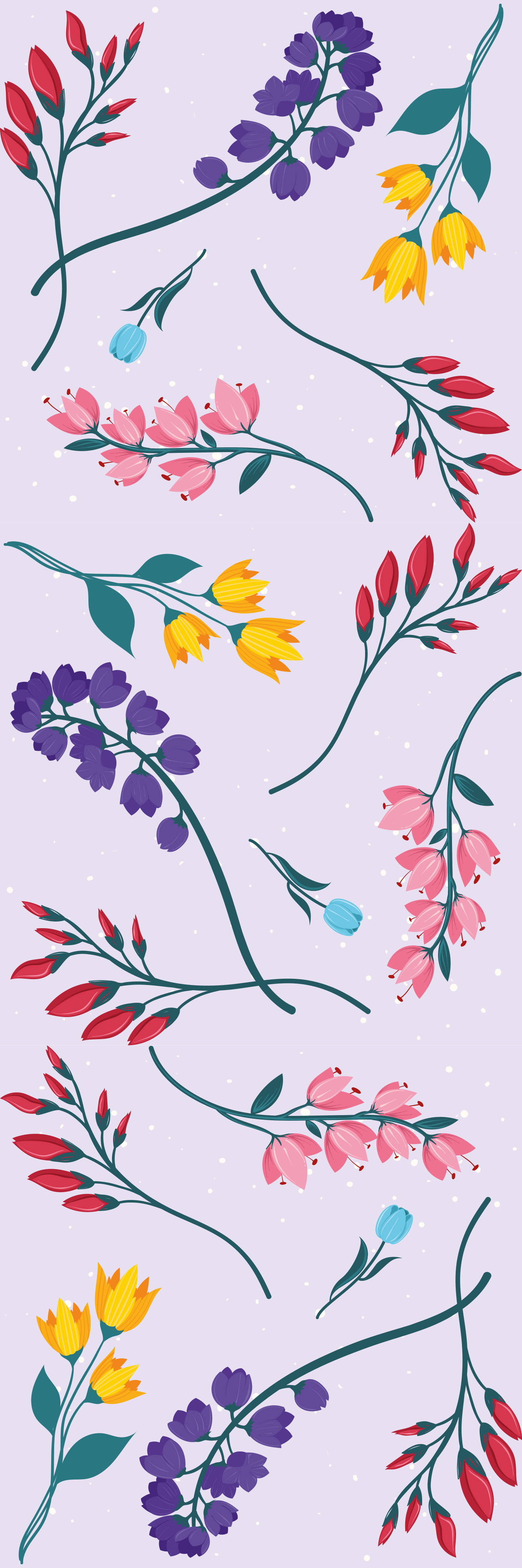 Vinyl teppich blumen garten minimalistische botanicals - TenStickers