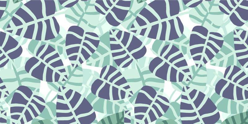 Vinyl teppich blumen mit buntem tropischen muster - TenStickers