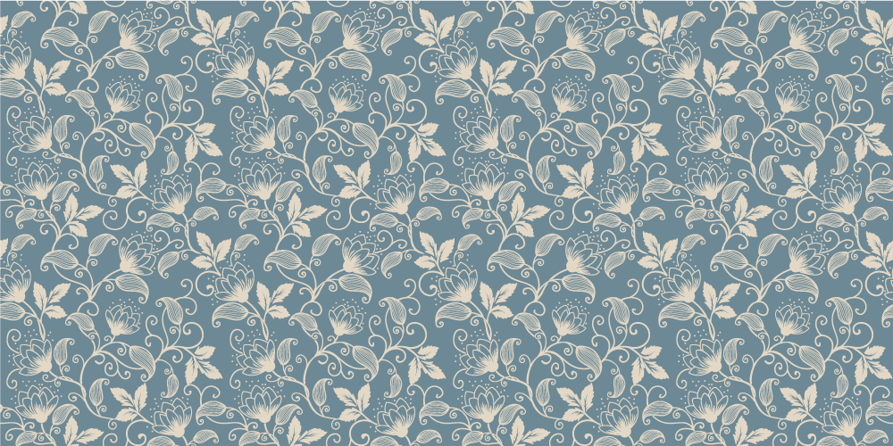 Vinyl teppich blumen mit floralem muster - TenStickers