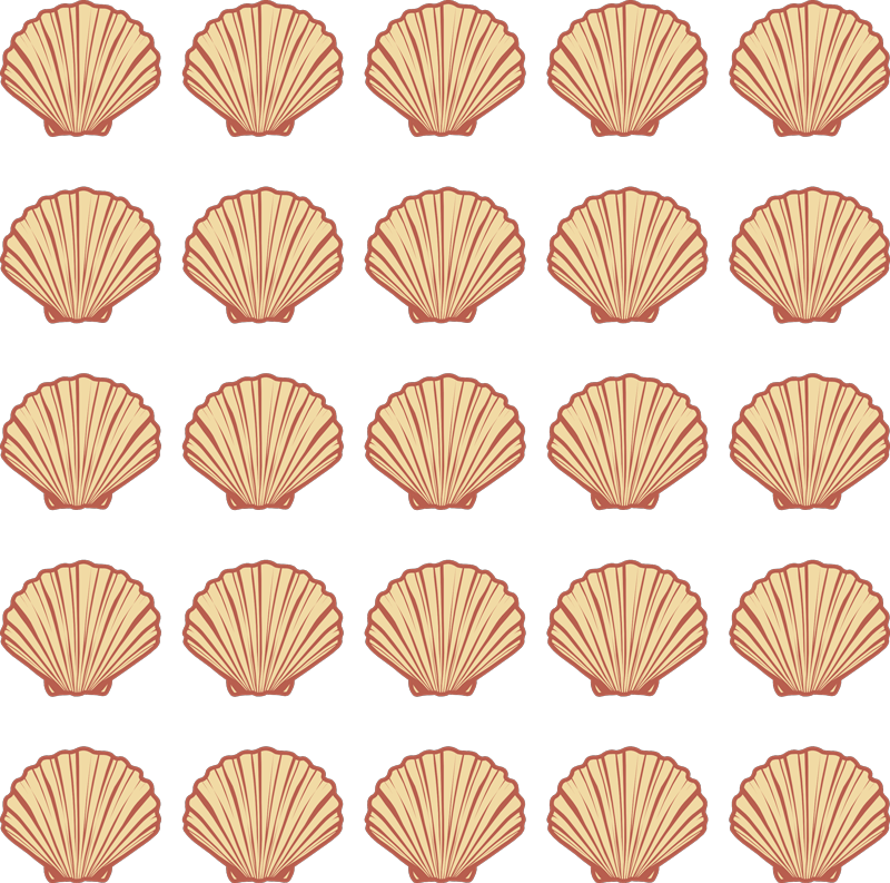 Vinyl teppich blumen muschel muster - TenStickers