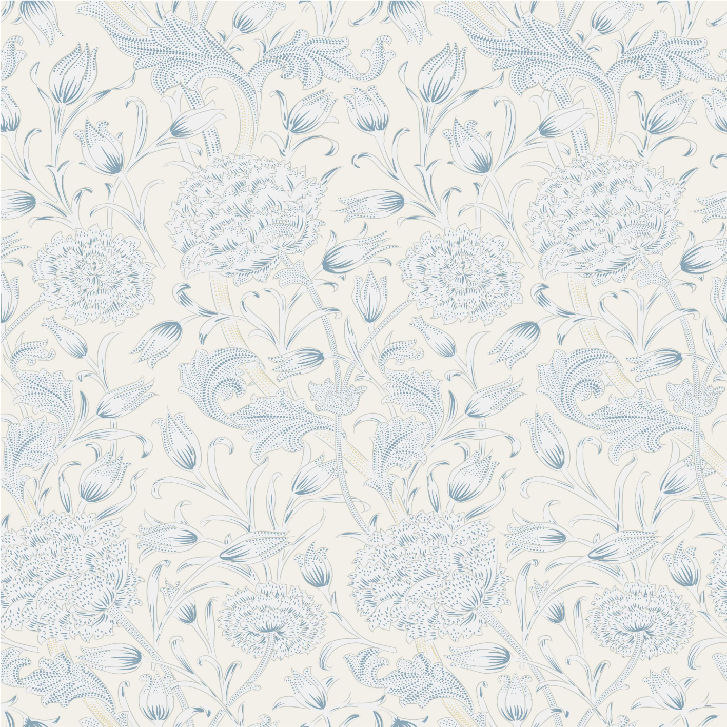 Vinyl teppich blumen mit floralem muster für schrank - TenStickers