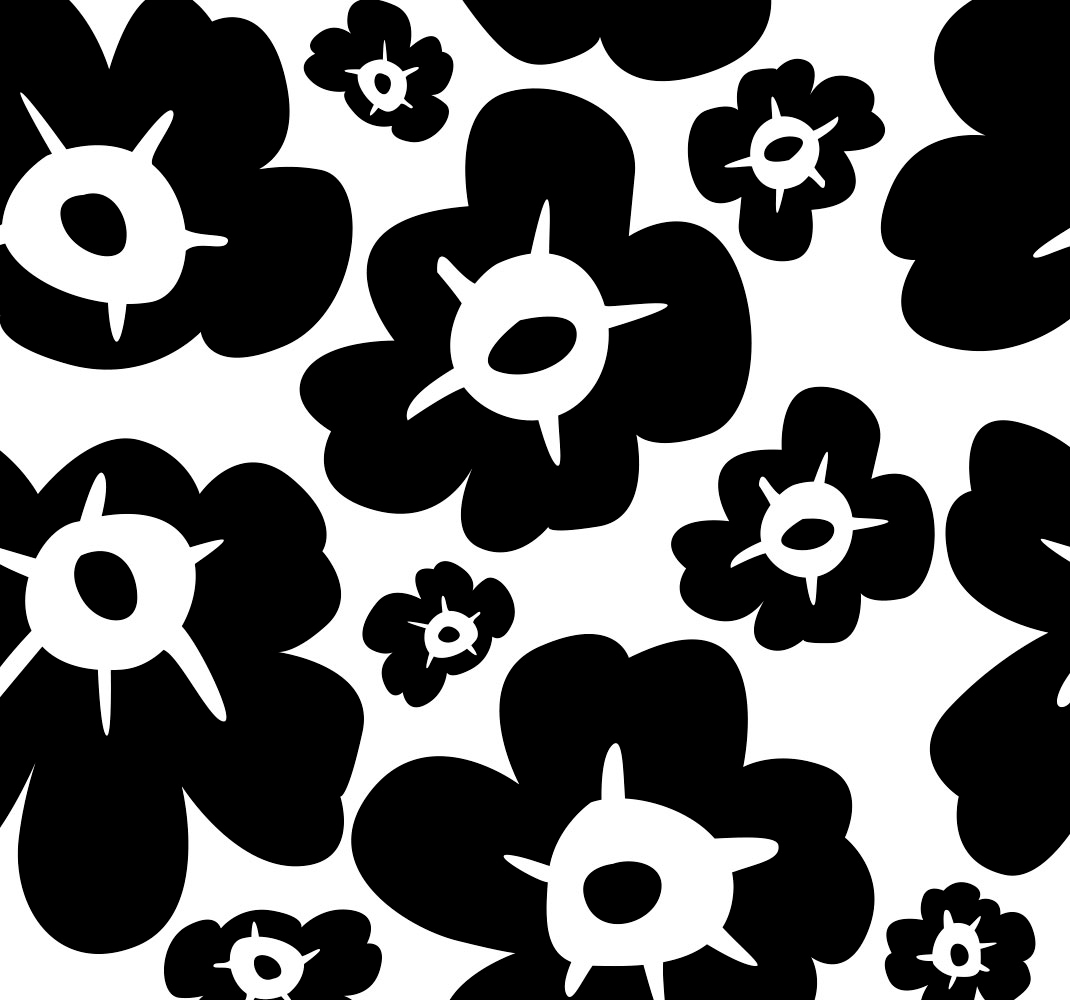 Vinyl teppich schlafzimmer schwarze mohnblume - TenStickers
