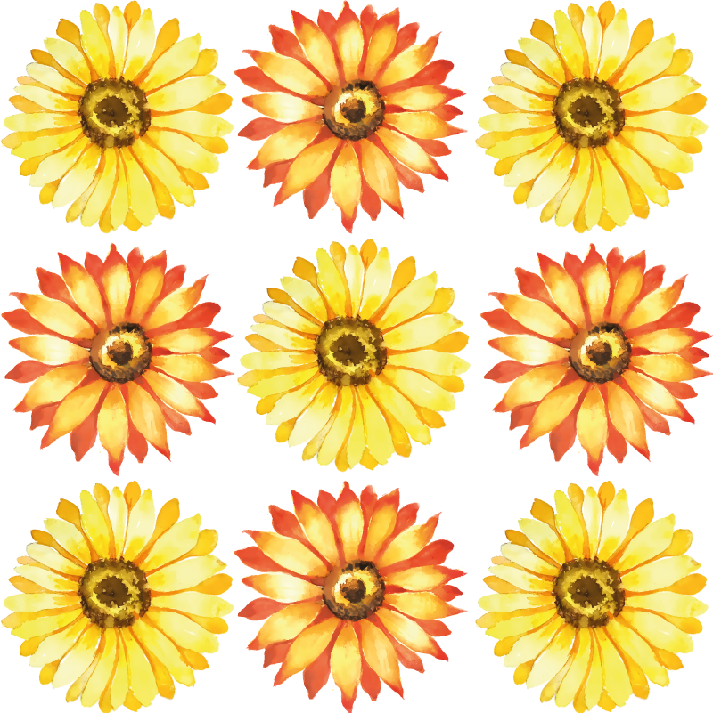 Vinyl teppich blumen lebendige blumenkomposition - TenStickers