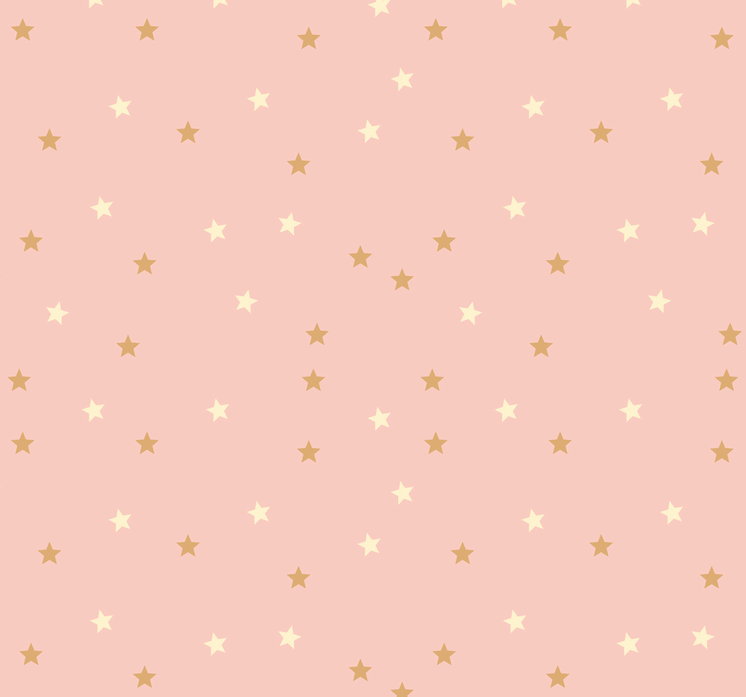 Vinyl teppich sterne mit kleinen goldenen sternen auf rosa - TenStickers