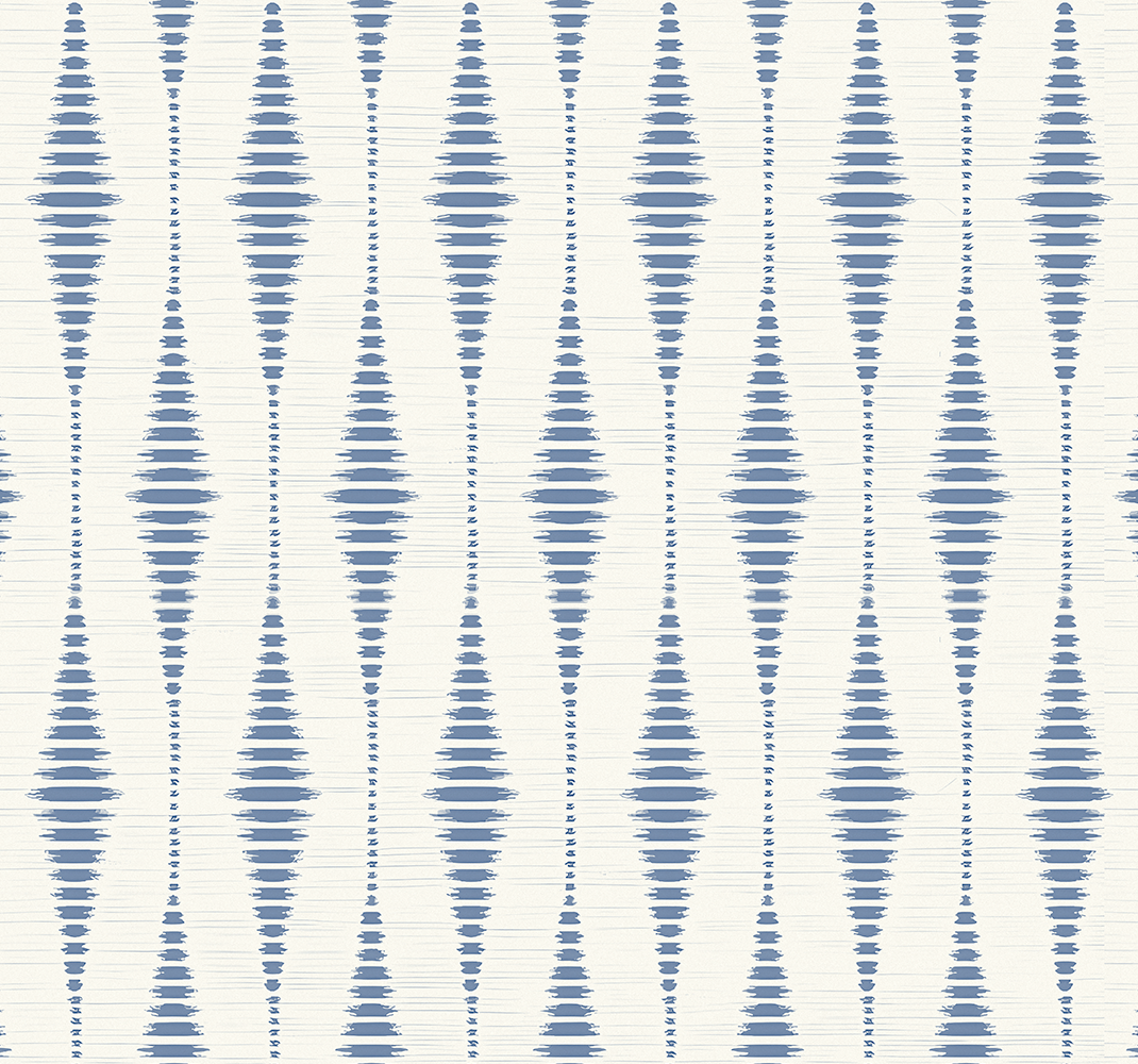 Vinyl teppich geometrisch rabaul ikat blau und beige - TenStickers