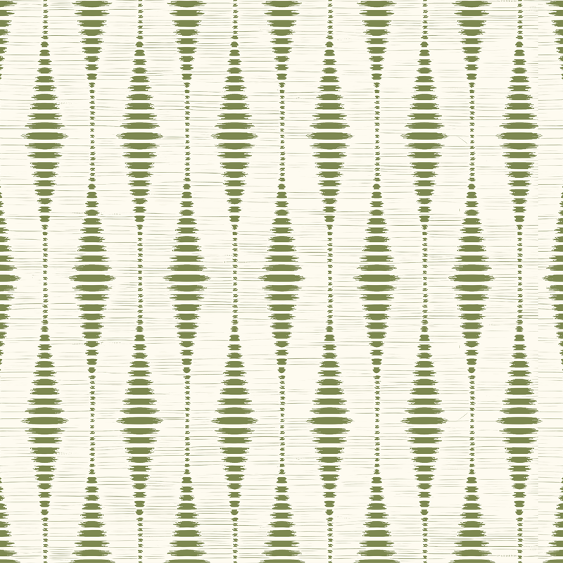 Vinyl teppich geometrisch moosgrün rabaul ikat - TenStickers