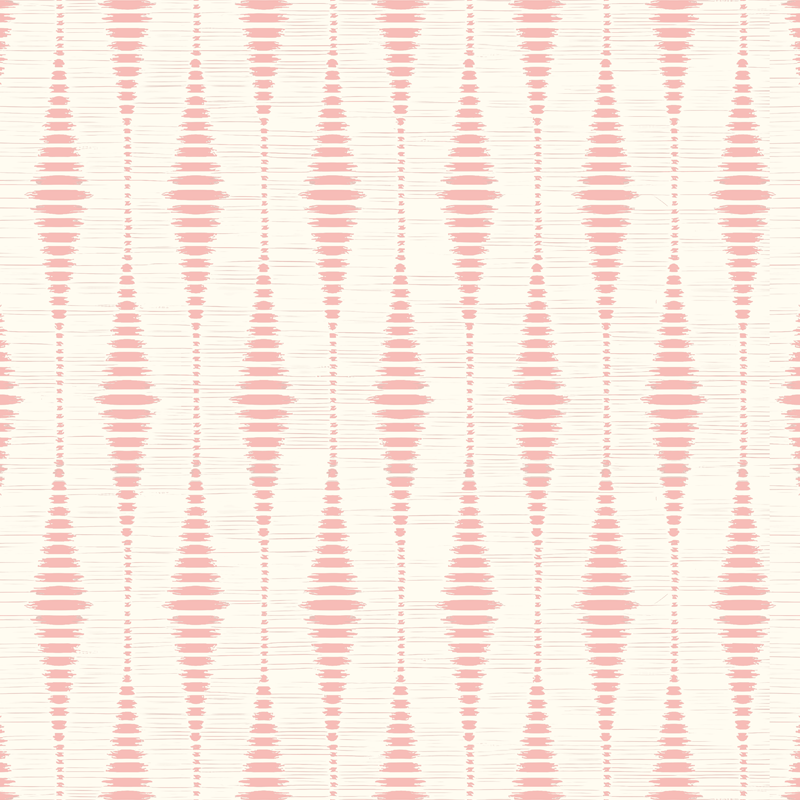 Vinyl teppich geometrisch pastellrosa rabaul ikat - TenStickers
