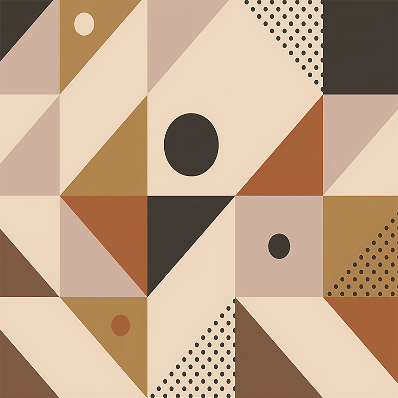 Vinyl teppich geometrisch braunes patchwork - TenStickers