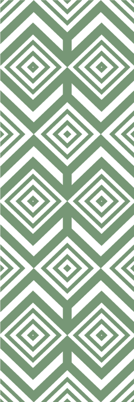Vinyl teppich geometrisch grüne rauten - TenStickers